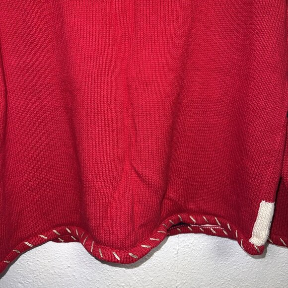 VINTAGE Women's Heirloom Collectibles Christmas Collection 2004 Zip Up Sweater - Picture 14 of 16